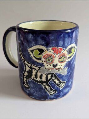 Mexican Folk Art "Day of the Dead" Dog Mug – Alfa Contreras